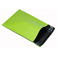 REALPACK® - 100 bolsas para envío de plástico- color verde neón- 305 mm x 406 mm (+ 40 mm borde)